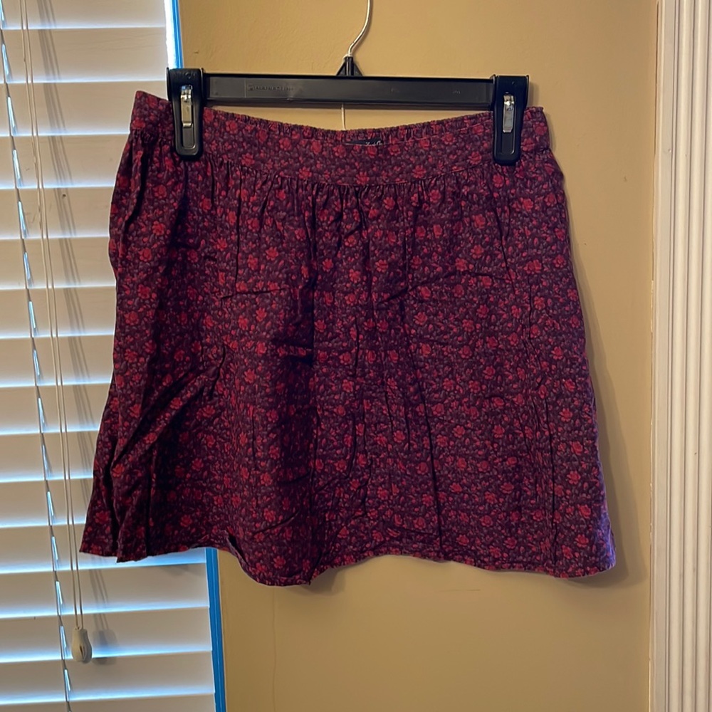 Red Floral Skirt
